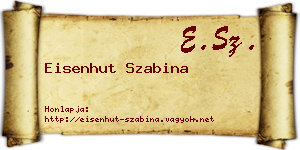 Eisenhut Szabina névjegykártya