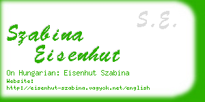 szabina eisenhut business card